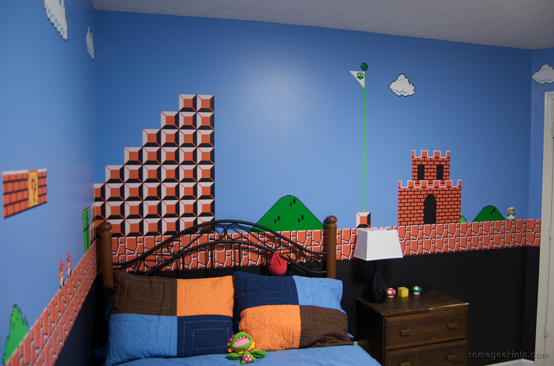 Illustration for article titled This Child Sleeps In A Mario Paradise